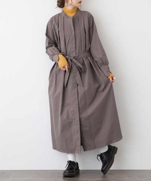 A.N.L（エーエヌエル　レーベル）の「A.N.L タックシャツコート（シャツワンピース・レディース・モカ・38）」の9枚目の写真