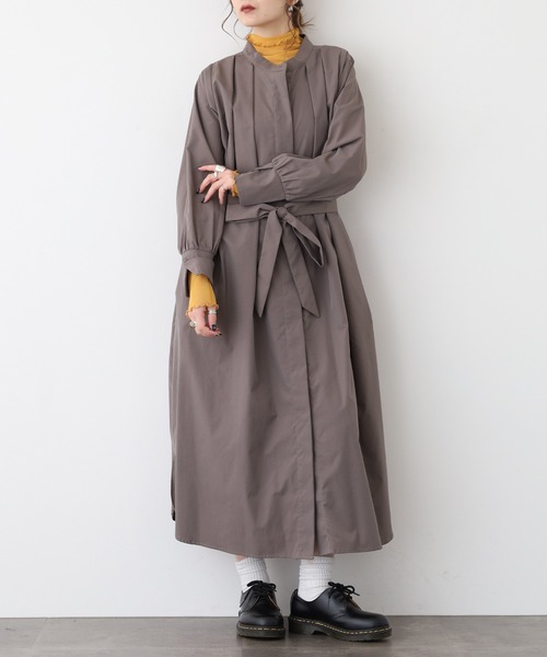 A.N.L（エーエヌエル　レーベル）の「A.N.L タックシャツコート（シャツワンピース・レディース・モカ・38）」の10枚目の写真