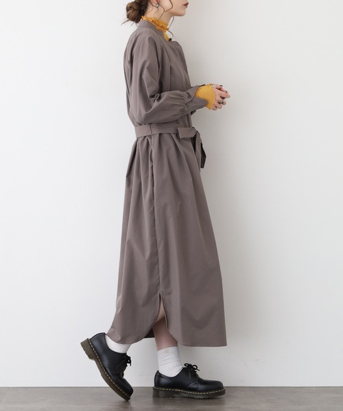 A.N.L（エーエヌエル　レーベル）の「A.N.L タックシャツコート（シャツワンピース・レディース・モカ・38）」の11枚目の写真