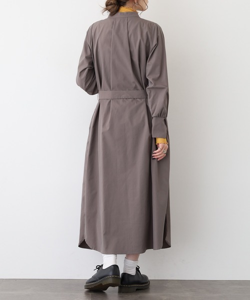 A.N.L（エーエヌエル　レーベル）の「A.N.L タックシャツコート（シャツワンピース・レディース・モカ・38）」の12枚目の写真