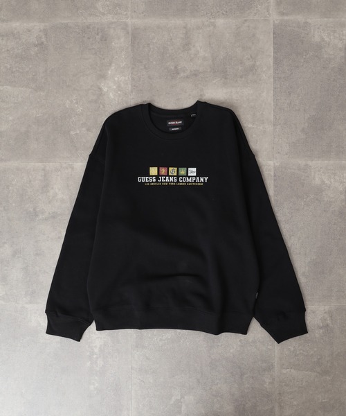 GUESS JEANS（ゲスジーンズ）の「GUESS JEANS フロントプリントスウェットシャツ（スウェット・メンズ・ブラック/ネイビー/アイボリー・M/L/S/XL）」の5枚目の写真