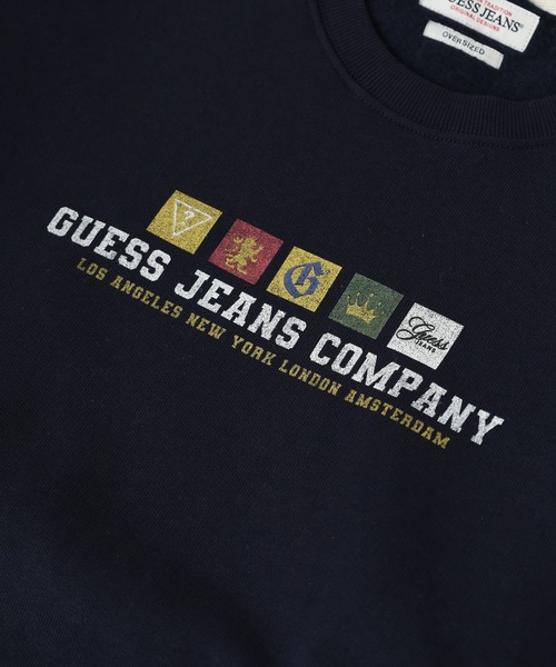 GUESS JEANS（ゲスジーンズ）の「GUESS JEANS フロントプリントスウェットシャツ（スウェット・メンズ・ブラック/ネイビー/アイボリー・M/L/S/XL）」の9枚目の写真