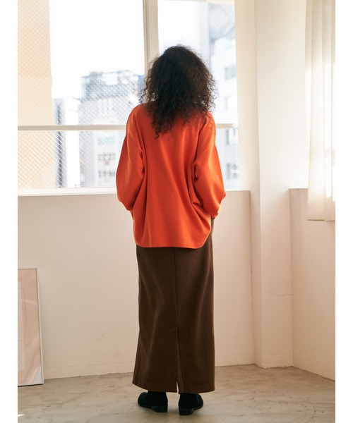 Brown&Street(ブラウンアンドストリート)の「モイストタッチストール付きニット(ニット/セーター・レディース・ブラウン/オレンジ/ブラック・FREE)」の19枚目の写真