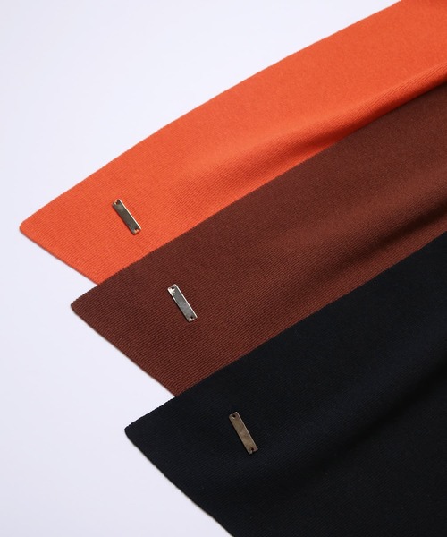 Brown&Street(ブラウンアンドストリート)の「モイストタッチストール付きニット(ニット/セーター・レディース・ブラウン/オレンジ/ブラック・FREE)」の7枚目の写真