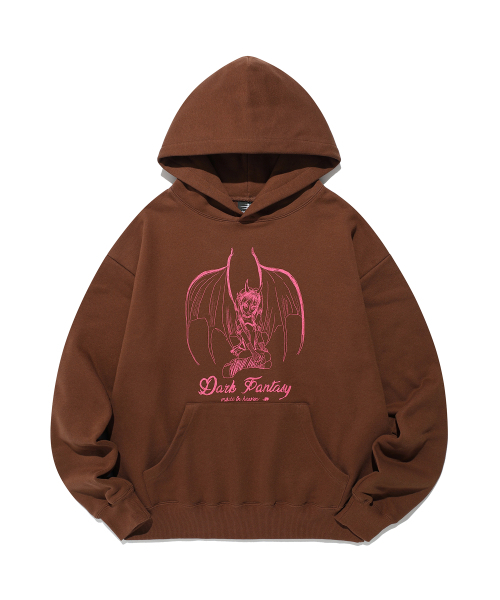 NICE GHOST CLUB(ナイスゴーストクラブ)の「DARK ANGELS HOODIE_BROWN(NG2FFUM406A)(パーカー・レディース・ブラウン・SMALL/MEDIUM/LARGE)」の1枚目の写真