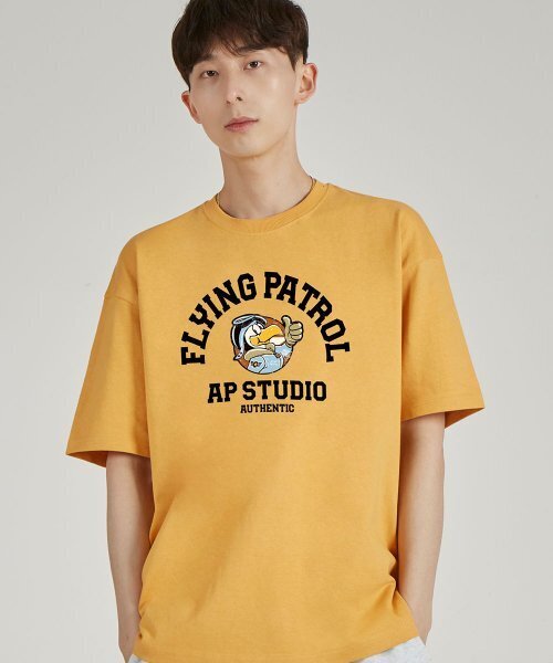 ASTRAL PROJECTION(アストラルプロジェクション)の「フライングパトロールラウンドネック15番手コットン半袖Tシャツ_チェダー(Tシャツ/カットソー・メンズ・その他・LARGE/X-LARGE)」の1枚目の写真