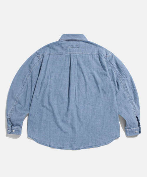 ESPIONAGE（エスピオナジ）の「Chambray Work Shirt Washed Blue（シャツ/ブラウス・レディース・その他・MEDIUM/X-LARGE/LARGE）」の2枚目の写真