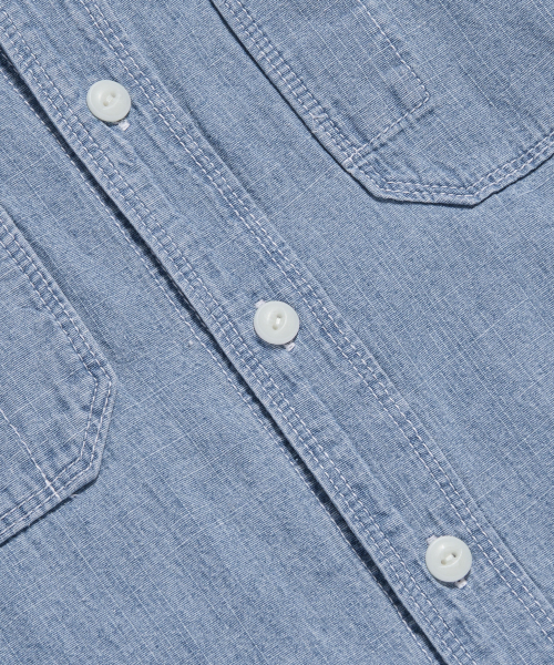 ESPIONAGE（エスピオナジ）の「Chambray Work Shirt Washed Blue（シャツ/ブラウス・レディース・その他・MEDIUM/X-LARGE/LARGE）」の7枚目の写真