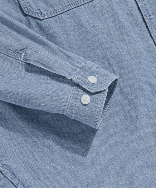 ESPIONAGE（エスピオナジ）の「Chambray Work Shirt Washed Blue（シャツ/ブラウス・レディース・その他・MEDIUM/X-LARGE/LARGE）」の8枚目の写真