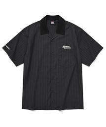 VISION STREET WEAR | VSW Stripe Open Collar Shirt Dark Gray(シャツ/ブラウス)