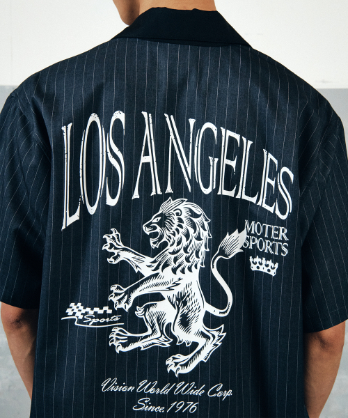 VISION STREET WEAR（ヴィジョンストリートウェア）の「VSW Stripe Open Collar Shirt Dark Gray（シャツ/ブラウス・レディース・その他・MEDIUM/X-LARGE/LARGE）」の3枚目の写真