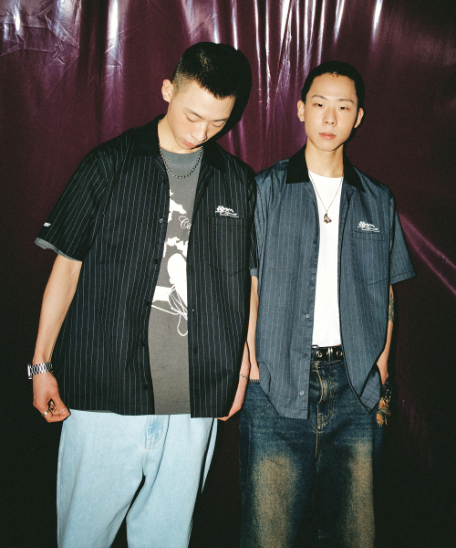 VISION STREET WEAR（ヴィジョンストリートウェア）の「VSW Stripe Open Collar Shirt Dark Gray（シャツ/ブラウス・レディース・その他・MEDIUM/X-LARGE/LARGE）」の4枚目の写真