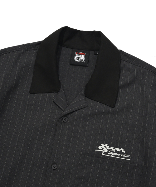 VISION STREET WEAR（ヴィジョンストリートウェア）の「VSW Stripe Open Collar Shirt Dark Gray（シャツ/ブラウス・レディース・その他・MEDIUM/X-LARGE/LARGE）」の8枚目の写真