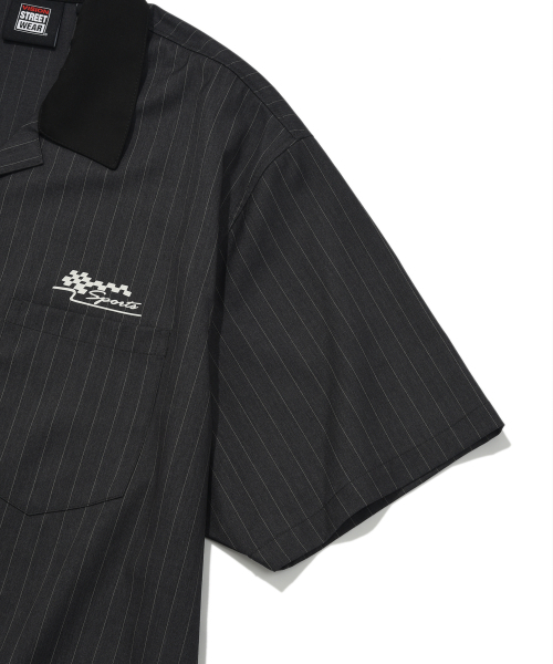 VISION STREET WEAR（ヴィジョンストリートウェア）の「VSW Stripe Open Collar Shirt Dark Gray（シャツ/ブラウス・レディース・その他・MEDIUM/X-LARGE/LARGE）」の10枚目の写真