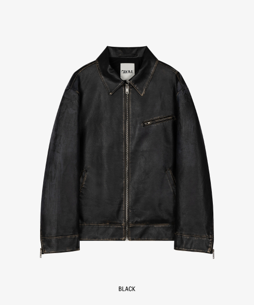 grove（グローブ）の「GROSS LEATHER JACKET（ライダースジャケット・レディース・ブラック・FREE）」の5枚目の写真