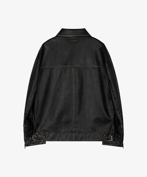 grove（グローブ）の「GROSS LEATHER JACKET（ライダースジャケット・レディース・ブラック・FREE）」の6枚目の写真