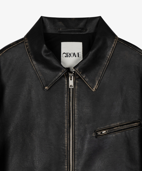 grove（グローブ）の「GROSS LEATHER JACKET（ライダースジャケット・レディース・ブラック・FREE）」の7枚目の写真