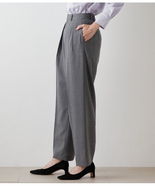 NEWYORKER(ニューヨーカー)の「TWトロピカル 2タックパンツ(その他パンツ・レディース・ネイビー・11号/9号)」の3枚目の写真