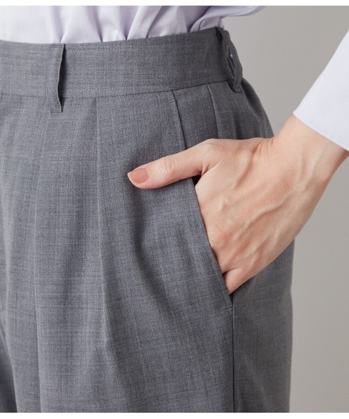 NEWYORKER(ニューヨーカー)の「TWトロピカル 2タックパンツ(その他パンツ・レディース・ネイビー・11号/9号)」の6枚目の写真