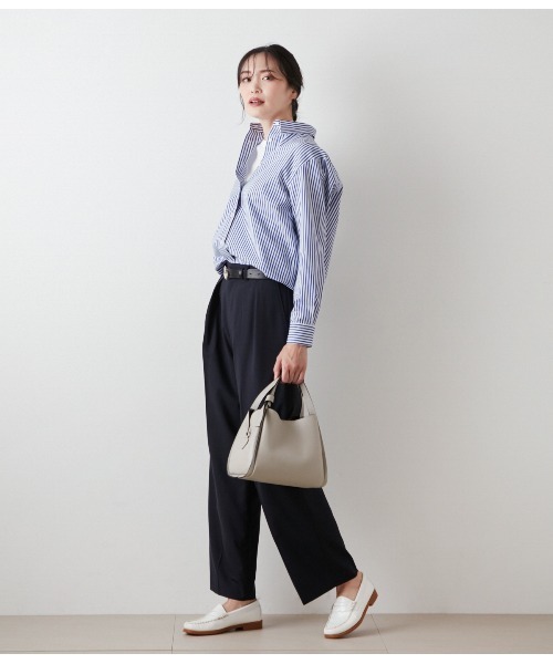 NEWYORKER(ニューヨーカー)の「TWトロピカル 2タックパンツ(その他パンツ・レディース・ネイビー・11号/9号)」の22枚目の写真