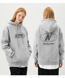 NP STUDIO（エヌピースタジオ）の「Nギャラクシーロゴフードパーカー メランジ（パーカー）」