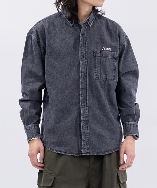 Gymphlex｜ライトデニム ボタンダウン ロングスリーブ シャツ gy-b0198sdm-25aw-mn - Piu di  aranciato(ピウディアランチェート) | キナリノモール エイチ ダークグレー デニムシャツ Lサイズ ボタンダウン オーバーサイズ