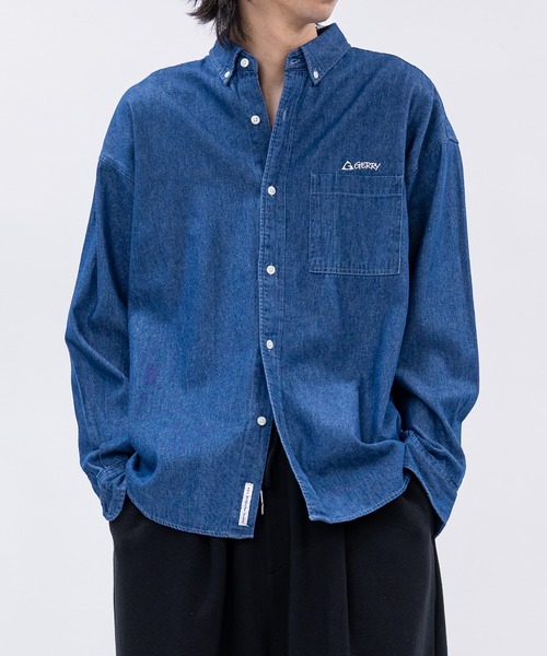 ag】〔GERRY/ジェリー〕6.5oz ワンポイントロゴ刺繍 ボタンダウン 長袖