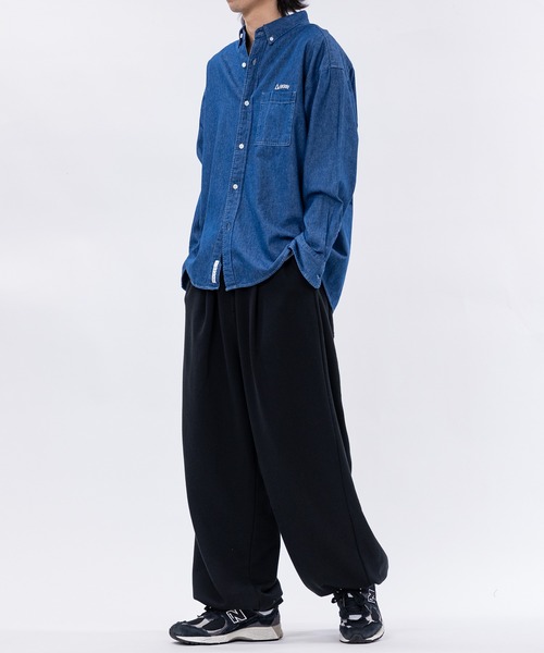 GERRY(ジェリー)の「【ag】〔GERRY/ジェリー〕6.5oz ワンポイントロゴ刺繍 ボタンダウン 長袖デニムシャツ(シャツ/ブラウス・メンズ・ブラック系/ブラック/ブルー・MEDIUM/LARGE)」の20枚目の写真