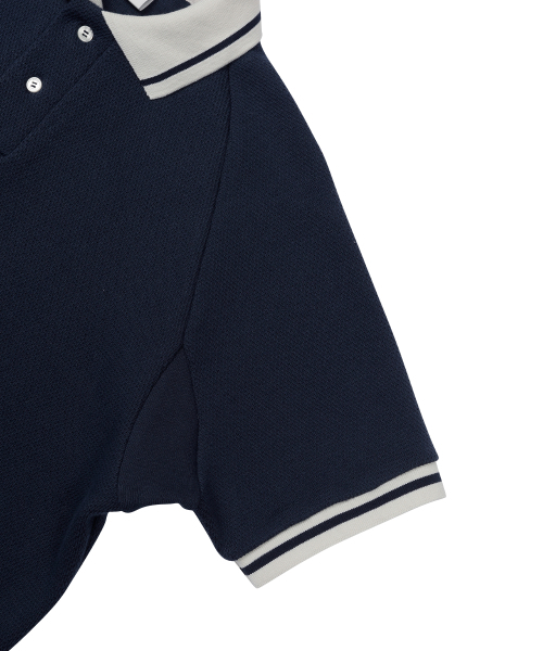 SUNDAY FRUIT MARKET(サンデーフルーツマーケット)の「W) CHERRY WAFFLE COLLAR TEE NAVY(ポロシャツ・レディース・その他・SMALL/MEDIUM)」の5枚目の写真
