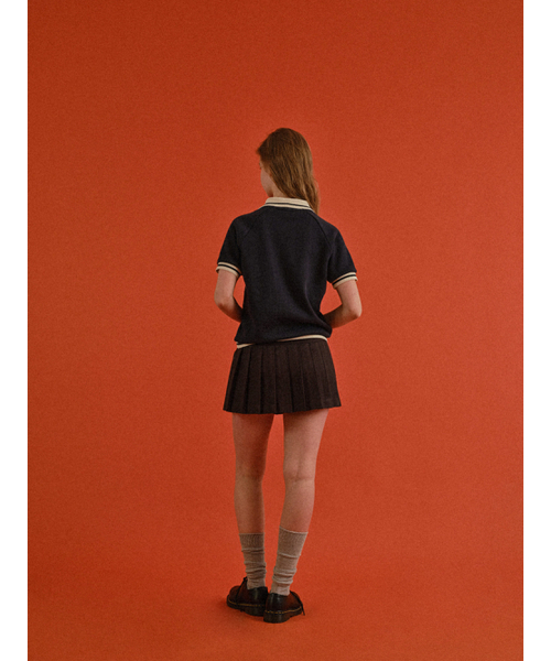 SUNDAY FRUIT MARKET(サンデーフルーツマーケット)の「W) CHERRY WAFFLE COLLAR TEE NAVY(ポロシャツ・レディース・その他・SMALL/MEDIUM)」の8枚目の写真