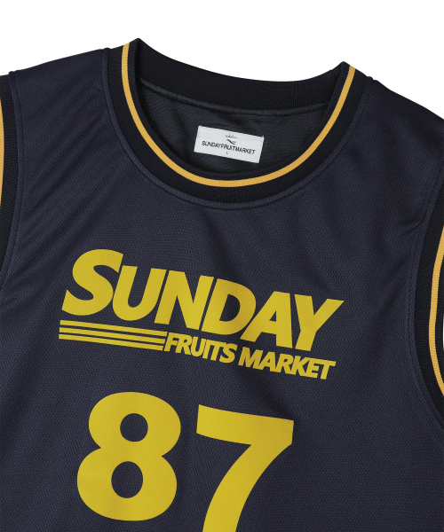 SUNDAY FRUIT MARKET(サンデーフルーツマーケット)の「SUNDAY 87 MESH TANK NAVY(Tシャツ/カットソー・メンズ・その他・MEDIUM/LARGE)」の2枚目の写真