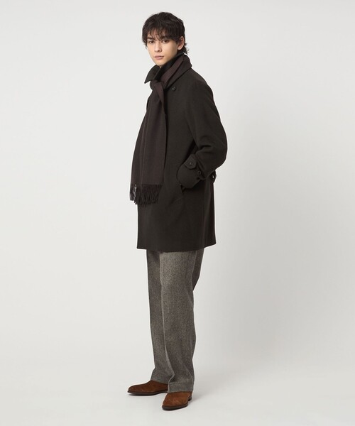 UNITED ARROWS（ユナイテッドアローズ）の「カシミヤ リバーシブル ヘリンボーン マフラー（マフラー・メンズ・ブラック/ダークブラウン・FREE）」の14枚目の写真