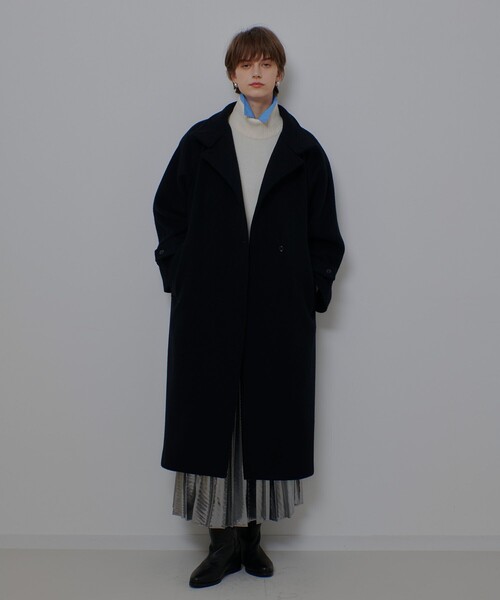 セール】ダブルビーバースタンドコート（ステンカラーコート