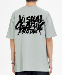 ペイントグラフィティロゴ半袖Tシャツミント
