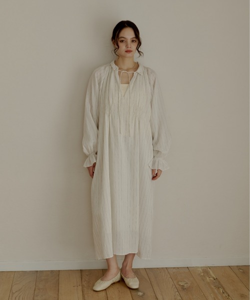 新品　OLUN 　stripe onepiece/ストライプワンピース stripe onepiece/ストライプワンピース（ワンピース）｜OLUN（オルン
