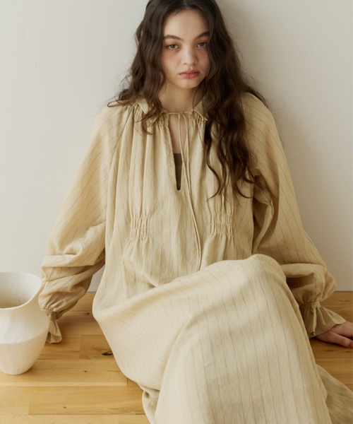 OLUN（オルン）の「stripe onepiece/ストライプワンピース（ワンピース
