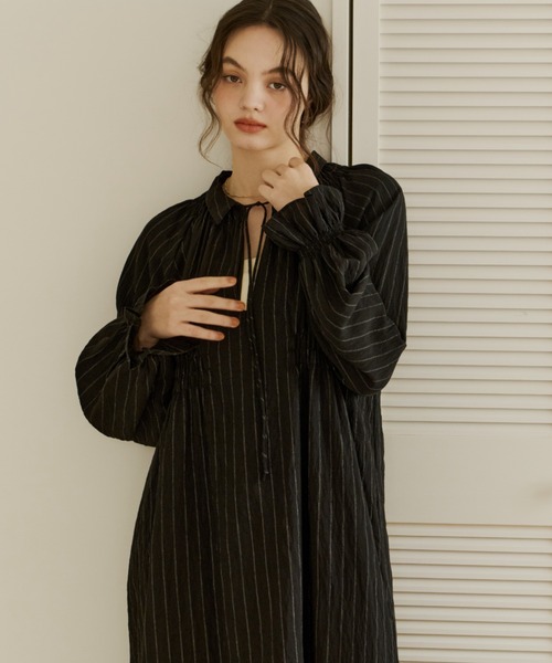 OLUN オルン ストライプワンピース FREEサイズ stripe onepiece/ストライプワンピース（ワンピース）｜OLUN（オルン