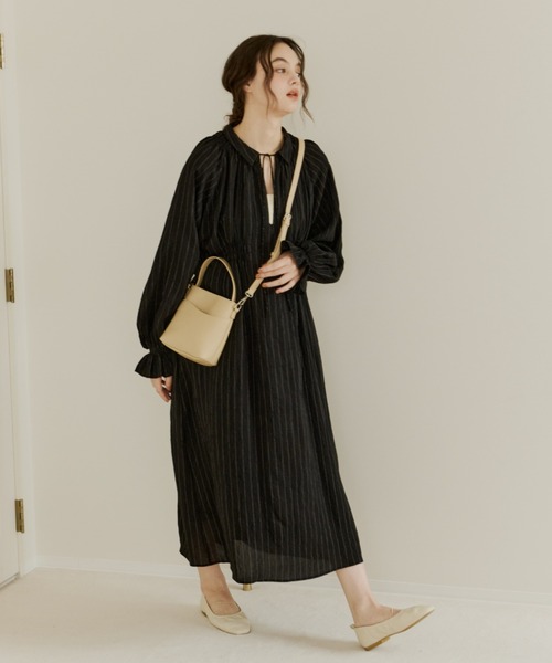 OLUN（オルン）の「stripe onepiece/ストライプワンピース（ワンピース