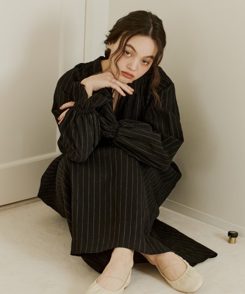 OLUN（オルン）の「stripe onepiece/ストライプワンピース（ワンピース