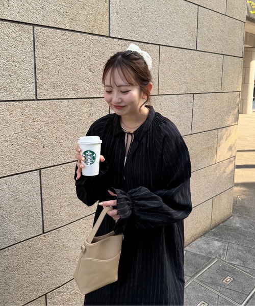 OLUN（オルン）の「stripe onepiece/ストライプワンピース（ワンピース