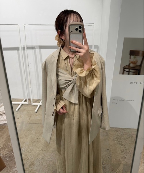 OLUN（オルン）の「stripe onepiece/ストライプワンピース（ワンピース