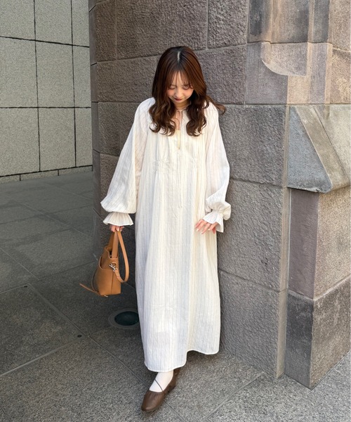 OLUN ストライプワンピース stripe onepiece/ストライプワンピース（ワンピース）｜OLUN（オルン