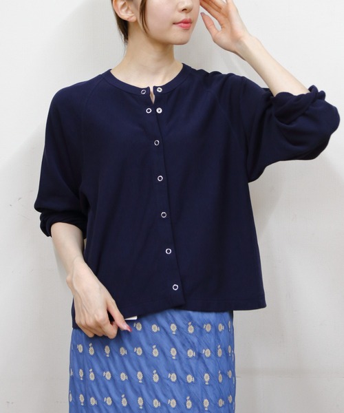 THE SHINZONE（ザ　シンゾーン）の「THE SHINZONE/シンゾーン　インレイカーディガン　INLAYED CARDIGAN　26SMSCU08（カーディガン/ボレロ・レディース・ネイビー/レッド/グレー・FREE）」の3枚目の写真