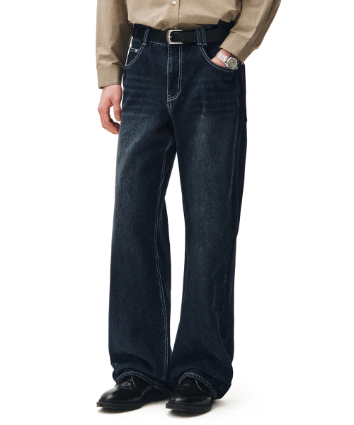 DECET(デケト)の「Mid Rise Wide Jeans DCPT027DBlueB(デニムパンツ・レディース・その他・26/28/30/32/34)」の2枚目の写真