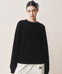 SOFT BOUCLE LS SWEATER_BLACK