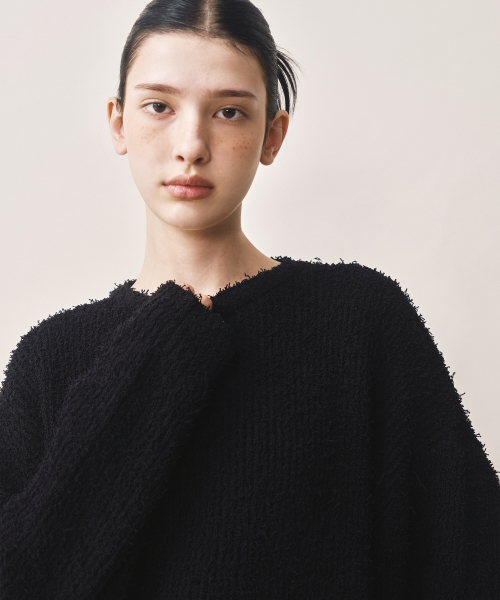 NICK&NICOLE(ニックアンドニコール)の「SOFT BOUCLE LS SWEATER_BLACK(ニット/セーター・レディース・その他・FREE)」の3枚目の写真