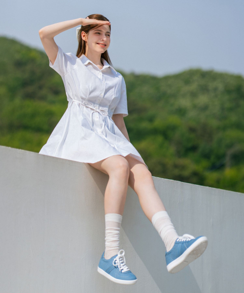 DIFFERSHOE（ディファーシュー）の「クーバスニーカー7CM [ライトブルーデニム]（スニーカー・レディース・ブルー系その他・22.5cm/23cm/24cm/25cm/26cm/27cm/28cm）」の4枚目の写真