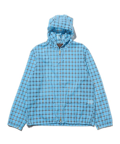 未使用【春物】BEAMS+ ビームスプラス チェック カバーオール ジャケット Swing Jacket Hoodie Nylon Airy Plaid（ナイロンジャケット）｜BEAMS