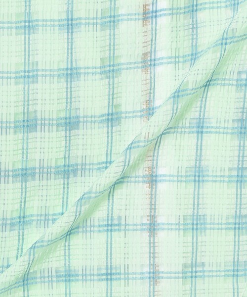 BEAMS PLUS(ビームスプラス)の「Swing Jacket Hoodie Nylon Airy Plaid(ナイロンジャケット・メンズ・オレンジ/ピンク/サックスブルー/ミント・X-LARGE/LARGE/MEDIUM/SMALL)」の17枚目の写真