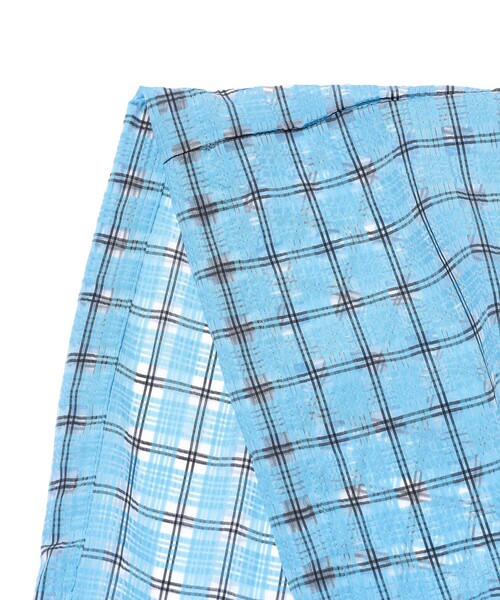 BEAMS PLUS(ビームスプラス)の「Swing Jacket Hoodie Nylon Airy Plaid(ナイロンジャケット・メンズ・オレンジ/ピンク/サックスブルー/ミント・X-LARGE/LARGE/MEDIUM/SMALL)」の13枚目の写真